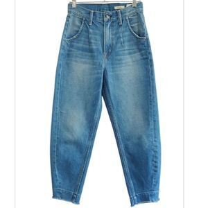 No End Vintage Style Blue Raw Hem Jeans Size 24